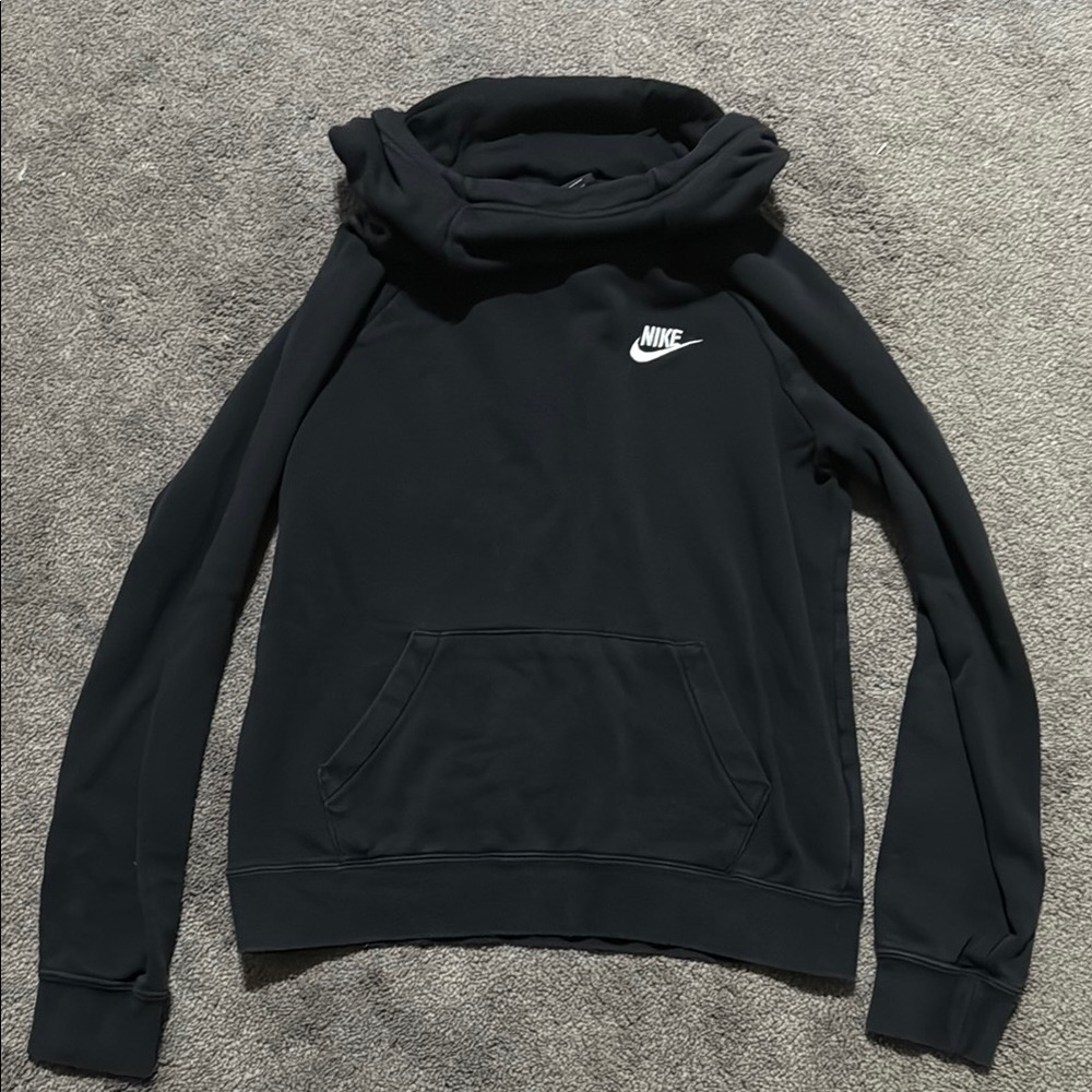 Nike Black High Neck Hoodie